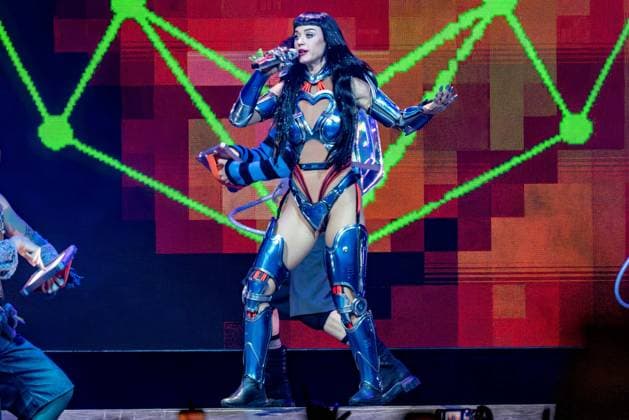 Music Concert - Katy Perry - The Life Times Tour 2025 Katy Perry performs live on stage during Katy Perry - The Life Times Tour 2025, Music Concert in Casalecchio di Reno Bologna, Italy, November 02 2025 Casalecchio di Reno Bologna Unipol Arena Italy Copyright: xAlessioxMarinix xLiveMediax LPM_2119556