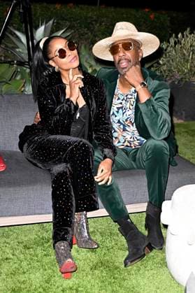 Shahidah Omar, with husband J B Smoove at the VIP Par Tee at the 6 Rod Dedeaux Foundation Charity Event at Riviera Country Club Los Angeles, 02 11 2025 Foto:xD.xStarbuckx xFuturexImagex dedeaux_5125