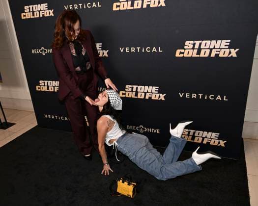 November 2, 2025, Beverly Hills, California, USA: Writer, Actor, Producer and Director JULIA ROTH and American actress POPPY LIU attend Stone Cold Fox Los Angeles Red Carpet Premiere. Beverly Hills USA - ZUMAb173 20251102_aap_b173_153 Copyright: xBillyxBennightx