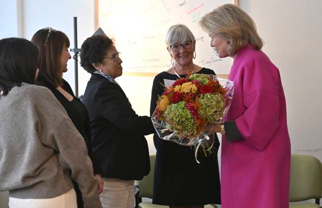 Queen Mathilde Visits Centre De Prevention Du Suicide BRUSSELS, BELGIUM - NOVEMBER 3 :Queen Mathilde visits the Centre de Prévention du Suicide in Brussels, an organisation dedicated to multifaceted suicide prevention through accessible and low-threshold telecare. The organisation offers support to people with suicidal thoughts or behaviour, and to their loved ones. .on November 03, 2025 in Brussels, Belgium, 03 11 2025 Brussels Belgium  Copyright: xBertxVanxDenxBrouckex