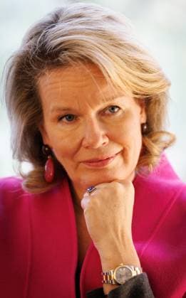 Queen Mathilde of Belgium pictured during a royal visit to the Centre for Suicide Prevention (Centre de Prevention du Suicide), in Brussels, on Monday 03 November 2025.  BENOITxDOPPAGNE 138832389