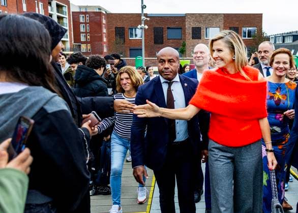 03-11-2025 Haarlem Queen Maxima, honorary chair of the MIND Us Foundation visited Leading Locals at the Haarlem College in Haarlem. Â  Copyright: xPPEx
