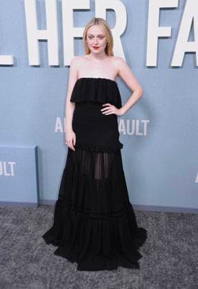 NEW YORK, NY - NOVEMBER 3: Dakota Fanning at the Peacock Original premiere screening of All Her Fault on November 3, 2025 at SVA Theater in New York City. Copyright: xMediaPunchx