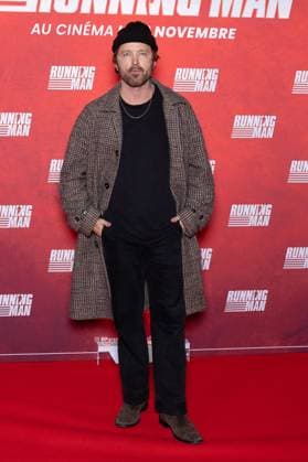 Running Man Paris Film Premiere Aaron Paul attends Running Man Paris Film Premiere at UGC Cine Cite Bercy on November 03, 2025 in Paris, France. Photo by Nasser Berzane ABACAPRESS.COM Paris France  Copyright: xBerzanexNasser ABACAx