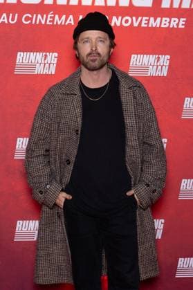 Running Man Paris Film Premiere Aaron Paul attends Running Man Paris Film Premiere at UGC Cine Cite Bercy on November 03, 2025 in Paris, France. Photo by Nasser Berzane ABACAPRESS.COM Paris France  Copyright: xBerzanexNasser ABACAx