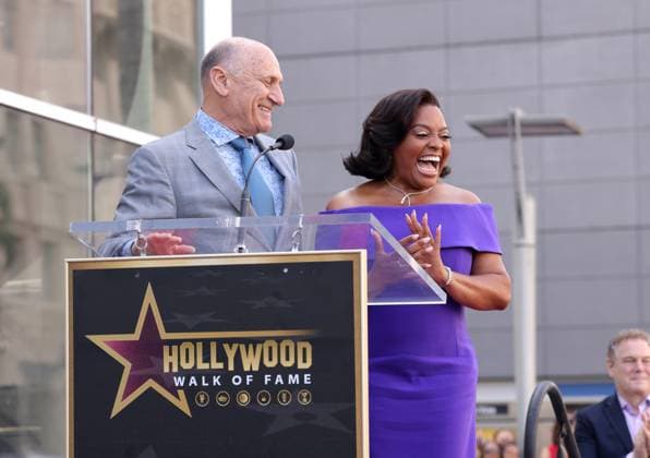 Steve Nissen and Sherri Shepherd attend an unveiling ceremony honoring Sherri Shepherd with the 2,827th star on the Hollywood Walk of Fame in Los Angeles on Monday, November 3, 2025.  LAP20251103840 GREGxGRUDT