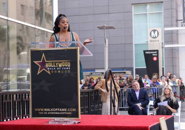 Niecy Nash attends an unveiling ceremony honoring Sherri Shepherd with the 2,827th star on the Hollywood Walk of Fame in Los Angeles on Monday, November 3, 2025.  LAP20251103853 GREGxGRUDT