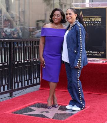 Sherri Shepherd and Sheila E. attend an unveiling ceremony honoring Sherri Shepherd with the 2,827th star on the Hollywood Walk of Fame in Los Angeles on Monday, November 3, 2025.  LAP20251103876 GREGxGRUDT