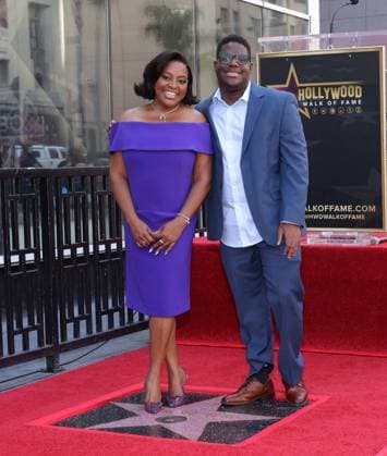 Sherri Shepherd and Jeffrey Charles Tarpley Jr. attend an unveiling ceremony honoring Sherri Shepherd with the 2,827th star on the Hollywood Walk of Fame in Los Angeles on Monday, November 3, 2025.  LAP20251103878 GREGxGRUDT