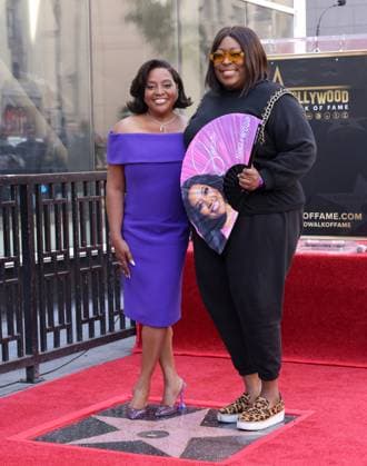 Sherri Shepherd and Loni Love attend an unveiling ceremony honoring Sherri Shepherd with the 2,827th star on the Hollywood Walk of Fame in Los Angeles on Monday, November 3, 2025.  LAP20251103879 GREGxGRUDT