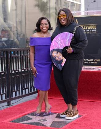 Sherri Shepherd and Loni Love attend an unveiling ceremony honoring Sherri Shepherd with the 2,827th star on the Hollywood Walk of Fame in Los Angeles on Monday, November 3, 2025.  LAP20251103880 GREGxGRUDT