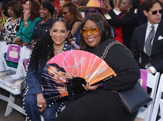 Sheila E and Loni Love attend an unveiling ceremony honoring Sherri Shepherd with the 2,827th star on the Hollywood Walk of Fame in Los Angeles on Monday, November 3, 2025.  LAP20251103802 GREGxGRUDT