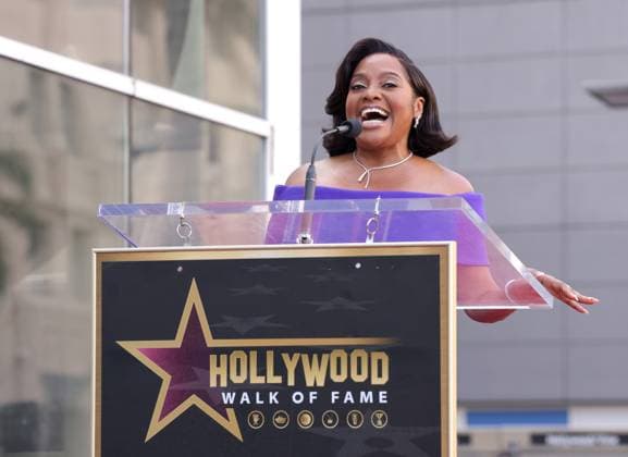 Sherri Shepherd attends an unveiling ceremony honoring her with the 2,827th star on the Hollywood Walk of Fame in Los Angeles on Monday, November 3, 2025.  LAP20251103810 GREGxGRUDT