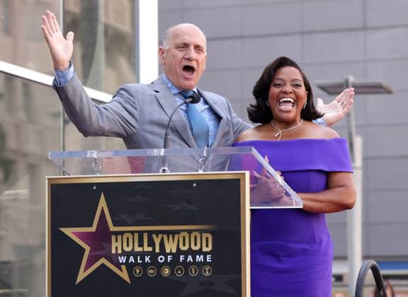 Steve Nissen and Sherri Shepherd attend an unveiling ceremony honoring Sherri Shepherd with the 2,827th star on the Hollywood Walk of Fame in Los Angeles on Monday, November 3, 2025.  LAP20251103839 GREGxGRUDT