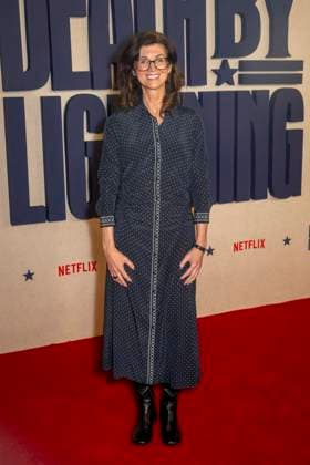 Netflix s Death by Lightning Limited Series Premiere, New York, USA - 03 Nov 2025 Candice Millard attends Netflix s Death By Lightning New York Premiere at The Plaza Hotel New York United States Copyright: xRonxAdarx xSOPAxImagesx _radar_deathbylightning_20251103_01271