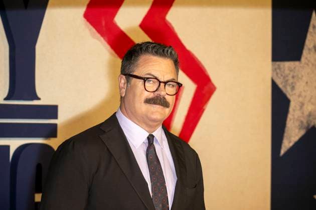 Netflix s Death by Lightning Limited Series Premiere, New York, USA - 03 Nov 2025 Nick Offerman attends Netflix s Death By Lightning New York Premiere at The Plaza Hotel New York United States Copyright: xRonxAdarx xSOPAxImagesx _radar_deathbylightning_20251103_01365