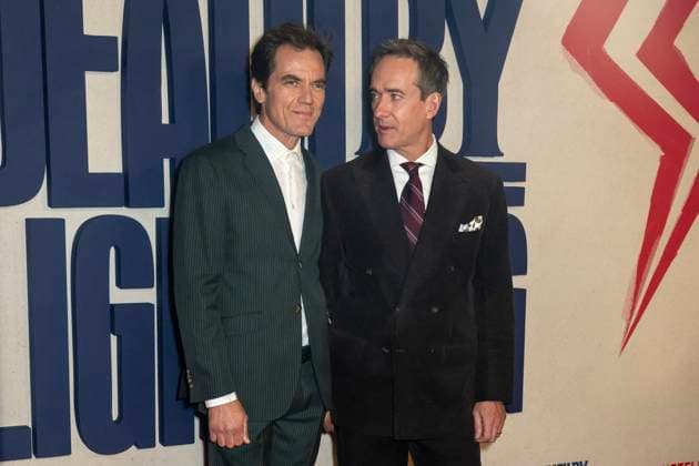 Netflix s Death by Lightning Limited Series Premiere, New York, USA - 03 Nov 2025 (L-R) Michael Shannon and Matthew Macfadyen attend Netflix s Death By Lightning New York Premiere at The Plaza Hotel New York United States Copyright: xRonxAdarx xSOPAxImagesx _radar_deathbylightning_20251103_01659