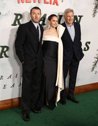 Premiere Of Netflix s Train Dreams Joel Edgerton, Felicity Jones and Harrison Ford arrive at the Premiere Of Netflix s Train Dreams held at The Egyptian Theatre Hollywood in Hollywood, Los Angeles, California, United States. The Egyptian Theatre Hollywood, Hollywood, Los Angeles, California, USA California United States  Copyright: xImagexPressxAgencyx originalFilename: collin-premiere251104_np4ut.jpg