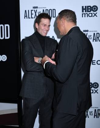 November 3, 2025, New York, Ny, United States: Tom Brady and Alex Rodriguez attend the New York Premiere Screening of Alex vs ARod . Held at the DGA Theater in New York. November 3, 2025. New York United States - ZUMAp281 20251103_zea_p281_020 Copyright: xPhotoxImagexPressx