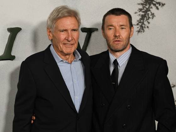 November 3, 2025, Hollywood, California, USA: American actor HARRISON FORD and Australian actor, writer, director, and producer JOEL EDGERTON attend the Los Angeles Premiere Of Netflix s Train Dreams Hollywood USA - ZUMAb173 20251103_aap_b173_004 Copyright: xBillyxBennightx