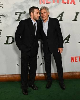 November 3, 2025, Hollywood, California, USA: Australian actor, writer, director, and producer JOEL EDGERTON, American actor HARRISON FORD attend the Los Angeles Premiere Of Netflix s Train Dreams Hollywood USA - ZUMAb173 20251103_aap_b173_020 Copyright: xBillyxBennightx