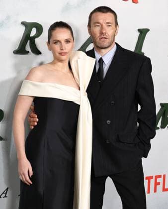 Premiere Of Netflix s Train Dreams HOLLYWOOD, LOS ANGELES, CALIFORNIA, USA - NOVEMBER 03: Felicity Jones and Joel Edgerton arrive at the Premiere Of Netflix s Train Dreams held at The Egyptian Theatre Hollywood on November 3, 2025 in Hollywood, Los Angeles, California, United States., Credit:Juan Pablo Rico Avalon United States, California, Hollywood, The Egyptian Theatre Hollywood Copyright: xJuanxPabloxRicox xAvalonx 1050185505