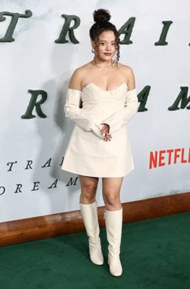 Premiere Of Netflix s Train Dreams HOLLYWOOD, LOS ANGELES, CALIFORNIA, USA - NOVEMBER 03: Canadian actress and singer Sarah Jeffery arrives at the Premiere Of Netflix s Train Dreams held at The Egyptian Theatre Hollywood on November 3, 2025 in Hollywood, Los Angeles, California, United States., Credit:Juan Pablo Rico Avalon United States, California, Hollywood, The Egyptian Theatre Hollywood Copyright: xJuanxPabloxRicox xAvalonx 1050186159