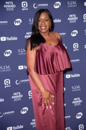 Music Industry Trusts Award 2025 Arrivals at Grosvenor House, London Angie Greaves attends the Music Industry Trusts Award 2025 at Grosvenor House, London, England, UK on Monday 03 November, 2025., Credit:Justin Ng Avalon UK, England, London, Grosvenor House  Copyright: xJustinxNgx xAvalonx 1050151909