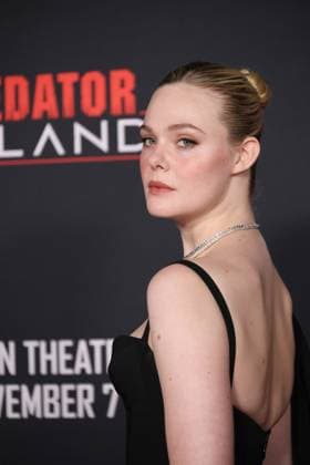 November 3, 2025, Los Angeles, California, USA: Elle Fanning at the World Premiere of 20th Century Studios Predator: Badlands at the TCL Chinese Theatre IMAX Los Angeles USA - ZUMAg107 20251103_zep_g107_033 Copyright: xNinaxPrommerx