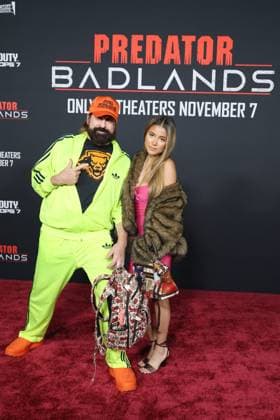 November 3, 2025, Los Angeles, California, USA: Peter Stormare, Kaiya Bella Luna Stormare, daughter at the World Premiere of 20th Century Studios Predator: Badlands at the TCL Chinese Theatre IMAX Los Angeles USA - ZUMAg107 20251103_zep_g107_119 Copyright: xNinaxPrommerx
