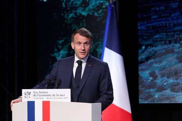 President Emmanuel Macron at the 20th edition of the Assises de léconomie de la mer Sea Economy Conference in La Rochelle on 4 November 2025 Dominique Jacovides Bestimage President Emmanuel Macron at the 20th edition of the Assises de léconomie de la mer Sea Economy Conference in La Rochelle on 4 November 2025 La Rochelle France  Copyright: xDOMINIQUExJACOVIDESx xBESTIMAGExDOMINIQUExJACOVIDESx xBESTIMAGEx