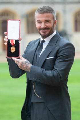 Investiture - Tuesday 4 November - Windsor Castle, London, UK Sir David Beckham poses for, Credit:Justin Ng Avalon UK, England, London, Windsor Castle  Copyright: xJustinxNgx xAvalonx 1050263601