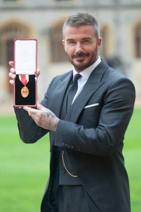 Investiture - Tuesday 4 November - Windsor Castle, London, UK Sir David Beckham poses for, Credit:Justin Ng Avalon UK, England, London, Windsor Castle  Copyright: xJustinxNgx xAvalonx 1050263607