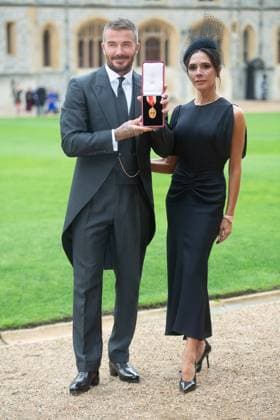 Investiture - Tuesday 4 November - Windsor Castle, London, UK Sir David Beckham and Lady Victoria Beckham poses for, Credit:Justin Ng Avalon UK, England, London, Windsor Castle  Copyright: xJustinxNgx xAvalonx 1050263631