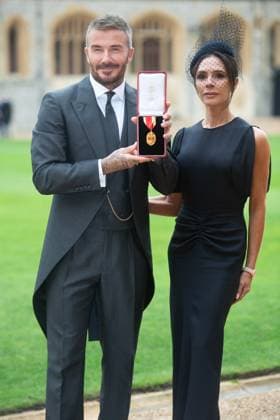 Investiture - Tuesday 4 November - Windsor Castle, London, UK Sir David Beckham and Lady Victoria Beckham poses for, Credit:Justin Ng Avalon UK, England, London, Windsor Castle  Copyright: xJustinxNgx xAvalonx 1050263636