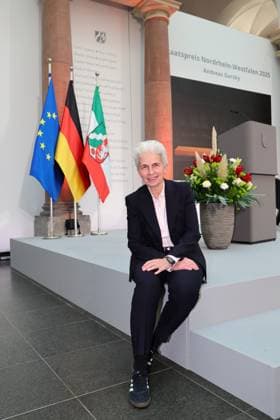 Presentation of the State Prize of the State of North Rhine-Westphalia to Andreas Gursky Marie Agnes Strack Zimmermann is among the guests Düsseldorf K21 Ständehaus NRW Germany