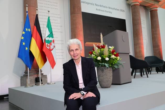 Presentation of the State Prize of the State of North Rhine-Westphalia to Andreas Gursky Marie Agnes Strack Zimmermann is among the guests Düsseldorf K21 Ständehaus NRW Germany