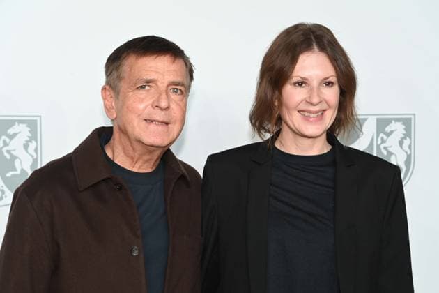 f l Andreas GURSKY, photographer, and his wife Annika GURSKY Franz, presentation of the State Prize of the State of North Rhine-Westphalia in Duesseldorf on 04 11 2025