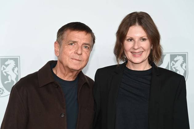 f l Andreas GURSKY, photographer, and his wife Annika GURSKY Franz, presentation of the State Prize of the State of North Rhine-Westphalia in Duesseldorf on 04 11 2025