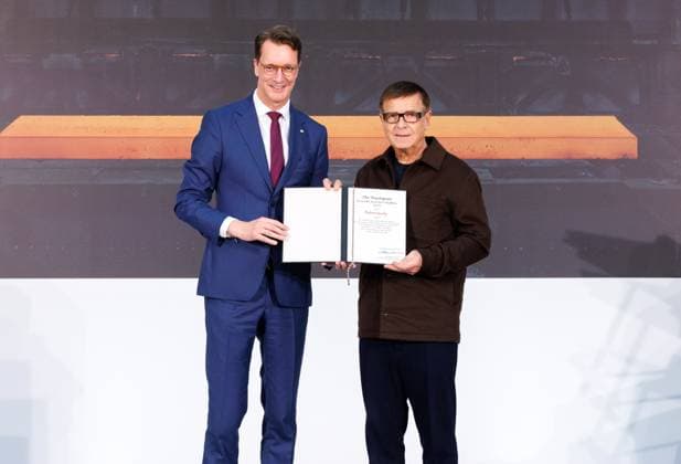 04 11 2025 Düsseldorf NRW Minister-President Hendrik Wüst awards the State Prize to photographer Andreas Gursky The laudatory speech will be given by Susann