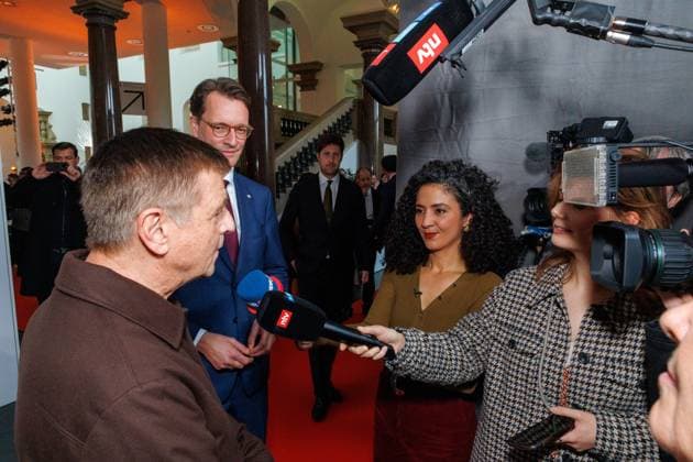 04 11 2025 Düsseldorf NRW Minister-President Hendrik Wüst awards the State Prize to photographer Andreas Gursky The laudatory speech will be given by Susann