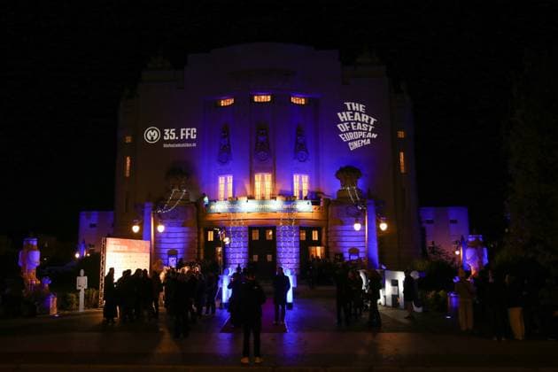 November 4, 2025, Cottbus, Brandenburg, Germany: An exterior view of the Staatstheater Cottbus ahead of the opening ceremony of the 35th FilmFestival Cottbus (FFC), one of the leading events dedicated to Eastern European cinema. The 2025 edition runs from November 4 to 9, presenting around 140 films from more than 40 countries. Held in Cottbus, a bilingual German-Sorbian city near the Polish border, the festival brings together filmmakers, industry representatives, and audiences to celebrate cultural diversity and promote Central and Eastern European cinema. Cottbus Germany - ZUMAf146 20251104_zip_f146_014 Copyright: xRouzbehxFouladix