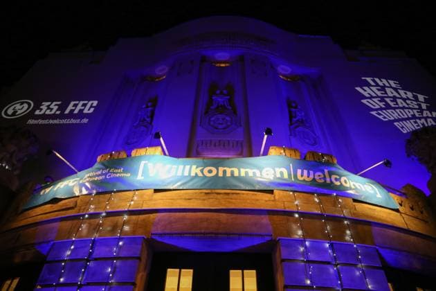 November 4, 2025, Cottbus, Brandenburg, Germany: An exterior view of the Staatstheater Cottbus ahead of the opening ceremony of the 35th FilmFestival Cottbus (FFC), one of the leading events dedicated to Eastern European cinema. The 2025 edition runs from November 4 to 9, presenting around 140 films from more than 40 countries. Held in Cottbus, a bilingual German-Sorbian city near the Polish border, the festival brings together filmmakers, industry representatives, and audiences to celebrate cultural diversity and promote Central and Eastern European cinema. Cottbus Germany - ZUMAf146 20251104_zip_f146_017 Copyright: xRouzbehxFouladix