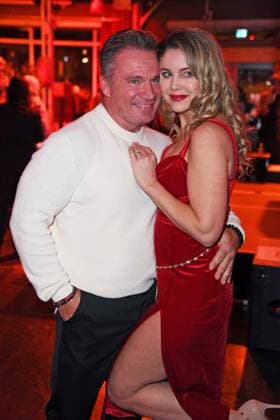 Peter Klein with girlfriend Yvonne Woelke at the premiere of the new ProSieben show Die Abrechnung Der Promi Showdown at Festsaal Kreuzberg in Berlin on 04 11 2025