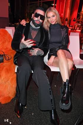 Harald Glööckler, Jenice Franziska Czurratis at the premiere of the new ProSieben show Die Abrechnung Der Promi Showdown at the Festsaal Kreuzberg in Berlin on 04 11 2025
