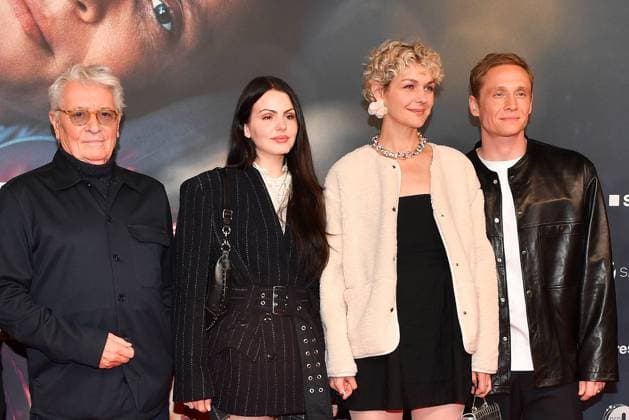 Henry Huebchen, Ruby O Fee, Luise Heyer and Matthias Schweighoefer at the Das Leben der Wuensche movie premiere on 4 11 2025 at the Mathaeser Filmpalast in Munich Matthias Schweighoefers Das Leben der Wuensche movie premiere in Munich