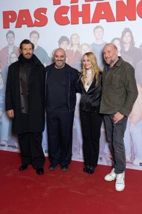 T as Pas Change Paris Film Premiere Laurent Lafitte, Jerome Commandeur, Vanessa Paradis and Francois Damiens attends T as Pas Changé Paris Film Premiere at Pathe Palace on November 04, 2025 in Paris, France. Photo by Nasser Berzane ABACAPRESS.COM Paris France  Copyright: xBerzanexNasser ABACAx