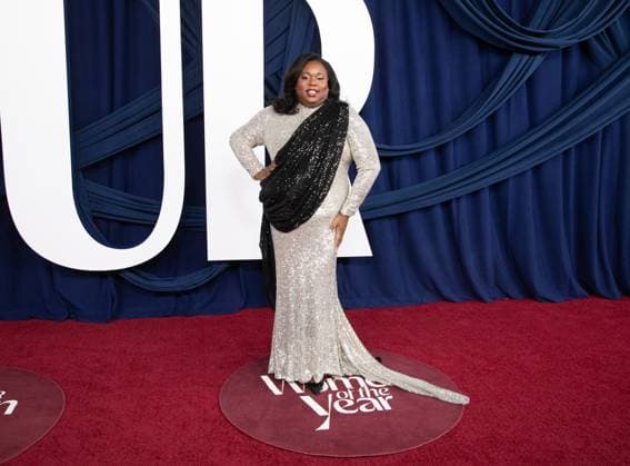 Alex Newell arrives on the red carpet for the Glamour Women of the Year Awards on Tuesday, November 4, 2025 at The Plaza Hotel in New York City.  NYP20251104512 SERENAxXUxNING