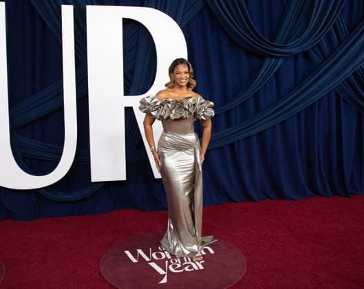 Kamie Crawford arrives on the red carpet for the Glamour Women of the Year Awards on Tuesday, November 4, 2025 at The Plaza Hotel in New York City.  NYP20251104545 SERENAxXUxNING