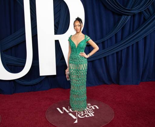 Jodie Woods arrives on the red carpet for the Glamour Women of the Year Awards on Tuesday, November 4, 2025 at The Plaza Hotel in New York City.  NYP20251104586 SERENAxXUxNING